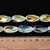 Electroplate Transparent Glass Beads Strands EGLA-N055-02B-4