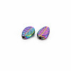 Rack Plating Rainbow Color Alloy Beads PALLOY-S180-371-3