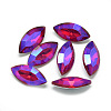 Pointed Back Glass Rhinestone Cabochons RGLA-T020-7x15mm-03-1