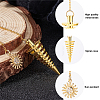 2Pcs Brass Coil Dowsing Pendulums FIND-CP0001-29-4