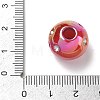 UV Plating Opaque Acrylic European Bead Rhinestone Settings AC-CBA6658-06-4