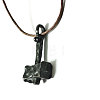 Alloy Viking Hammer Pendant Imitation Leather Cord Necklaces for Men FS-WGE3E04-01-1