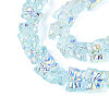 Baking Paint Electroplate Transparent Glass Beads Strands EGLA-N020-05F-3