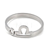 Non-Tarnish Constellations 304 Stainless Steel Open Cuff Ring for Women RJEW-L122-001P-01-2