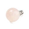 Natural Rose Quartz Perfume Bottle Pendants G-K338-22P-02-2