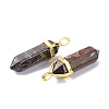 Natural Bronzite Pointed Pendants G-G025-01G-14-3