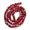 Electroplate Transparent Glass Beads Strands EGLA-A046-01B-09-3