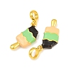 Brass Enamel European Dangle Charms KK-CBAEBFB-18G-02-2