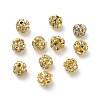 6mm Brass Rhinestone Beads X1-KK-S519-01A-02G-1