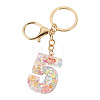 Number 5 Transparent Resin Keychains KEYC-TADJ0001-10E-1