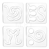 Acrylic Earring Handwork Template TOOL-WH0152-014-1