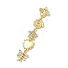 Brass Micro Pave Clear Cubic Zirconia Big Pendants KK-B176-02G-04-2
