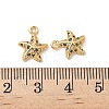 Brass Micro Pave Cubic Zirconia Charms KK-C099-01B-G-3