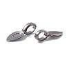 Tibetan Style Alloy Glue-on Flat Pad Bails TIBEP-AB3348Y-B-2