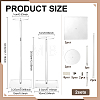 2Pcs 2 Sizes Height Adjustable Acrylic Hat Display Stands ODIS-WH0095-011-2