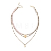 Shell Pearl Necklaces NJEW-JN04893-4