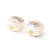 Printed Opaque Acrylic Beads OACR-B054-01O-2