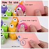 Random Single Color or Random Mixed Color Mini Plastic Craft Paper Punch Sets for Scrapbooking & Paper Crafts AJEW-L051-14-4