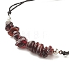 Natural Garnet Chips Braided Bead Bracelet BJEW-JB08019-12-4