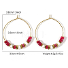 Bohemian Colorful Natural Stone Beaded Hoop Earrings for Women TC8754-2-1