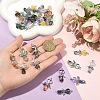 40Pcs 4 Styles Transparent Glass & Alloy Pendants PALLOY-YW00154-3