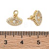 Brass Micro Pave Cubic Zirconia Charms CU-CBAF0F8-17C-G-3