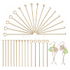 210Pcs 3 Styles Brass Head Pins KK-DR0001-28A-1