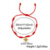 Handmade Red String Braided Bracelet Sets with Stainless Steel Chinese Knot Charms NM6573-3-3