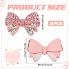 2Pcs Polyester Bowknot Shoe Decoration AJEW-FG0003-77-2