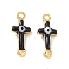 Brass Enamel Connector Charms KK-J302-08G-03-1