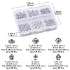 370Pcs 6 Styles Tibetan Style Alloy Spacer Beads TIBEB-YW0001-13-4