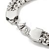 Non-Tarnish 201 Stainless Steel Multi-Strand Chains Bracelets BJEW-F473-02P-01-3