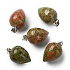 Natural Unakite Pendants GG-K002-13N-1