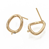 Brass Stud Earring Findings X-KK-T050-58G-NF-2