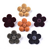 Flocky Acrylic Shank Buttons X-OACR-N010-021-2