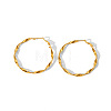 Fashionable 304 Stainless Steel Twist Circle Hoop Earrings AQ2048-5