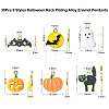 30Pcs 6 Styles Halloween Rack Plating Alloy Enamel Pendants PALLOY-CJ0002-32-2