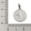 Non-Tarnish 304 Stainless Steel Pendants STAS-F307-21P-3