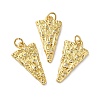 Rack Plating Brass Pave Cubic Zirconia Pendants KK-O142-20G-1