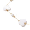 Summer Beach Natural White Shell Link Chain Anklets AJEW-AN00771-03-3