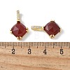 Natural Carnelian Pendants KK-F892-01G-02-3