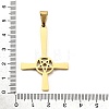 304 Stainless Steel Saint Peter's Cross Pendants STAS-R171-06G-3