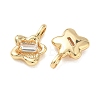 Valentine's Day Brass Micro Pave Clear Cubic Zirconia Charms KK-C259-14G-2
