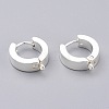 201 Stainless Steel Huggie Hoop Earrings Findings STAS-A167-01B-S-1