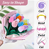 DIY Tulip Twist Stick Making Kits AJEW-SC0032-04-3