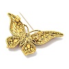 Butterfly Antique Golden Zinc Alloy Rhinestone Brooches JEWB-R051-01AG-01-2