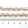 Electroplate Transparent Glass Beads Strands EGLA-M032-03A-HR01-3