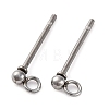 202 Stainless Steel Ball Stud Earring Findings STAS-F141-06P-2mm-1