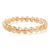 Natural Citrine Round Beads Stretch Bracelet BJEW-LS0001-09-2