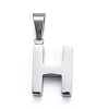 Non-Tarnish 304 Stainless Steel Letter Pendants STAS-H127-H-P-1